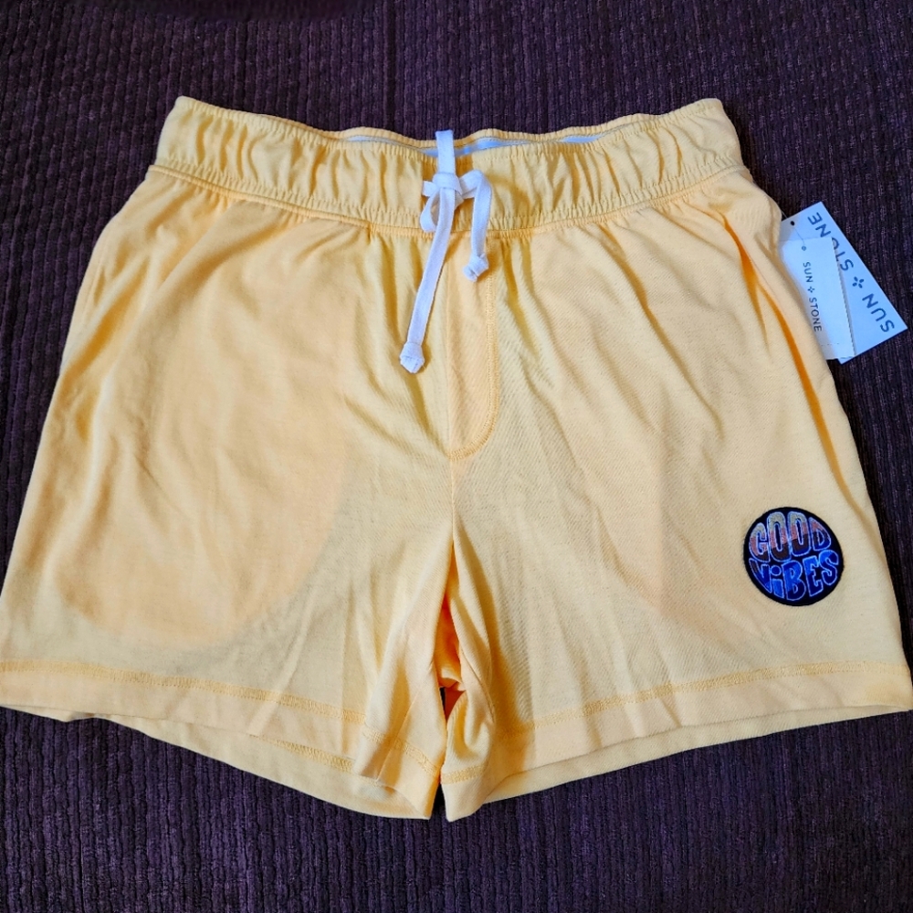 Sun + Stone Men's Yellow Shorts - Medium
